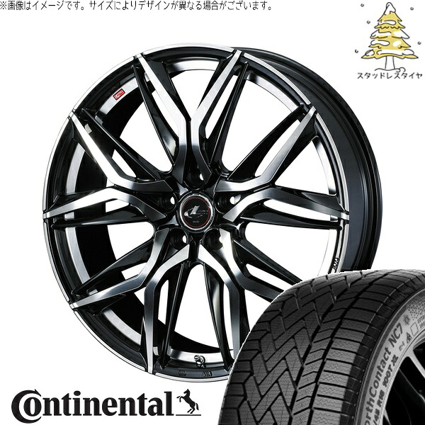 ホンダ CR-V 225/65R17 サマータイヤ ホイール 4本セット 新品 | コンチネンタル (Continental) ノースコンタクト NC7 × ウェッズ (WEDS) レオニス LM パールブラック/ミラーカット 17インチ 6.5J +52 5穴114.3|タイヤショップ オールテレーン