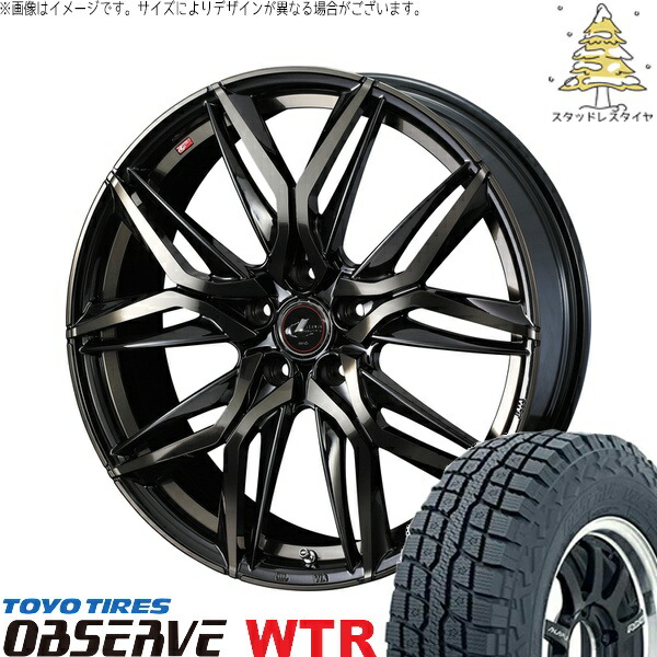 WR-V ヴェゼル 215/65R16 サマータイヤ ホイール 4本セット 新品 | トーヨータイヤ (TOYO TIRE) オブザーブ W/T-R × ウェッズ (WEDS) レオニス LM パールブラックミラーカット/チタントップ 16インチ 6.5J +52 5穴114.3
