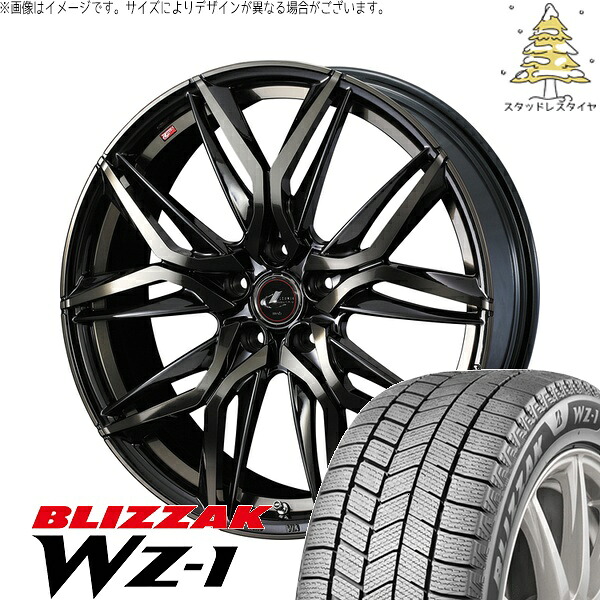 エスティマ 215/60R16 サマータイヤ ホイール 4本セット 新品 | ブリヂストン (BRIDGESTONE) ブリザック WZ-1 × ウェッズ (WEDS) レオニス LM パールブラックミラーカット/チタントップ 16インチ 6.5J +40 5穴114.3|タイヤショップ オールテレーン