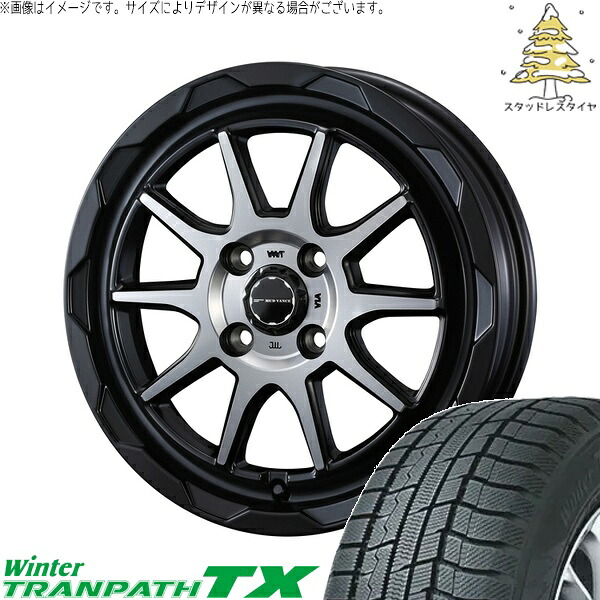 ノートオーラ 205/55R16 サマータイヤ ホイール 4本セット 新品 | トーヨータイヤ (TOYO TIRE) ウィンタートランパス TX × ウェッズ (WEDS) マッドヴァンス06 マットブラックポリッシュ 16インチ 6J +40 4穴100