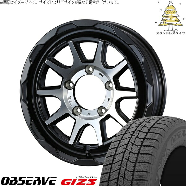 シエラ JB43 215/70R15 サマータイヤ ホイール 4本セット 新品 | トーヨータイヤ (TOYO TIRE) オブザーブ GIZ3 × ウェッズ (WEDS) マッドヴァンス06 マットブラックポリッシュ 15インチ 6J ±0 5穴139.7