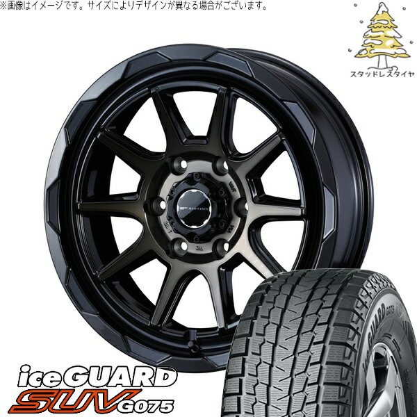 プラド GUN125 265/60R18 サマータイヤ ホイール 4本セット 新品 | ヨコハマタイヤ (YOKOHAMA) アイスガード SUV G075 × ウェッズ (WEDS) マッドヴァンス06 ブラックポリッシュ/ブロンズクリア 18インチ 8J +20 6穴139.7