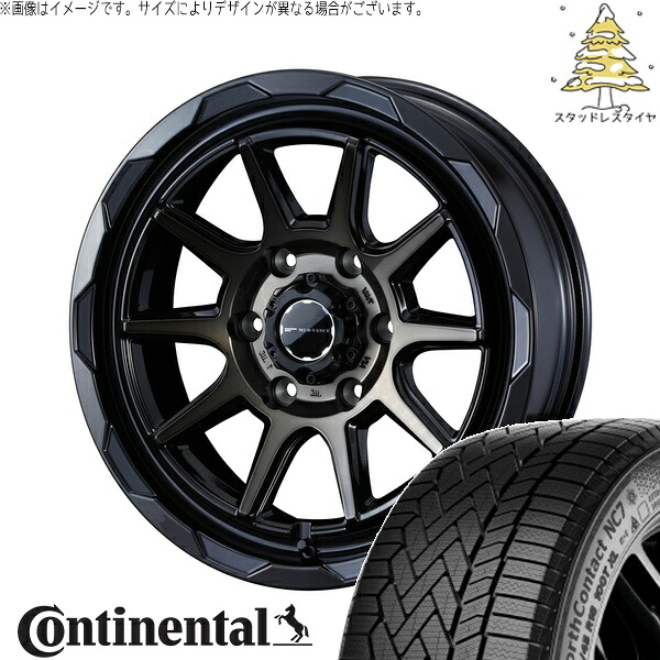 ハイエース専用 215/60R17 サマータイヤ ホイール 4本セット 新品 | コンチネンタル (Continental) ノースコンタクト NC7 &times; ウェッズ (WEDS) マッドヴァンス06 ブラックポリッシュ/ブロンズクリア 17インチ 6.5J +38 6穴139.7｜タイヤショップ オールテレーン
