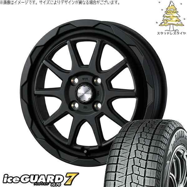 タンク ルーミー トール 165/50R16 サマータイヤ ホイール 4本セット 新品 | ヨコハマタイヤ (YOKOHAMA) アイスガードセブン IG70 &times; ウェッズ (WEDS) マッドヴァンス06 フルマットブラック 16インチ 6J +40 4穴100｜タイヤショップ オールテレーン