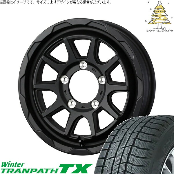 スズキ ジムニー JB64 JB23 JA22 JA12 215/70R16 サマータイヤ ホイール 4本セット 新品 | トーヨータイヤ (TOYO TIRE) ウィンタートランパス TX × ウェッズ (WEDS) マッドヴァンス06 フルマットブラック 16インチ 5.5J +22 5穴139.7