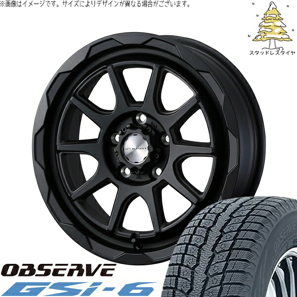 パジェロミニ 175/80R16 サマータイヤ ホイール 4本セット 新品 | トーヨータイヤ (TOYO TIRE) オブザーブ Gsi-6 × ウェッズ (WEDS) マッドヴァンス06 フルマットブラック 16インチ 7J +38 5穴114.3|タイヤショップ オールテレーン