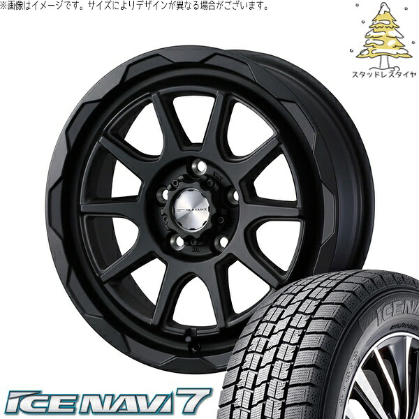 トヨタ シエンタ 170系 185/55R16 サマータイヤ ホイール 4本セット 新品 | グッドイヤー (GOODYEAR) アイスナビ7 × ウェッズ (WEDS) マッドヴァンス06 フルマットブラック 16インチ 6J +40 5穴100
