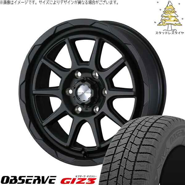 ハイエース専用 215/65R16 サマータイヤ ホイール 4本セット 新品 | トーヨータイヤ (TOYO TIRE) オブザーブ GIZ3 × ウェッズ (WEDS) マッドヴァンス06 フルマットブラック 16インチ 6.5J +38 6穴139.7|タイヤショップ オールテレーン