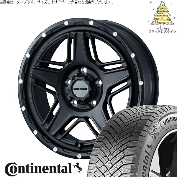 RAV4 50系 CX5 CX8 235/65R17 サマータイヤ ホイール 4本セット 新品 | コンチネンタル (Continental) バイキングコンタクト8 &times; ウェッズ (WEDS) マッドヴァンス07 フルマットブラック 17インチ 7J +40 5穴114.3｜タイヤショップ オールテレーン