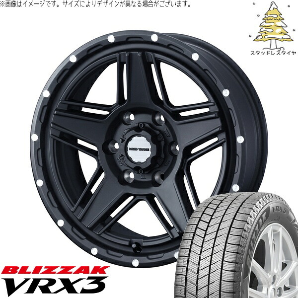 プラド GUN125 265/60R18 サマータイヤ ホイール 4本セット 新品 | ブリヂストン (BRIDGESTONE) ブリザック VRX3 × ウェッズ (WEDS) マッドヴァンス07 フルマットブラック 18インチ 8J +20 6穴139.7