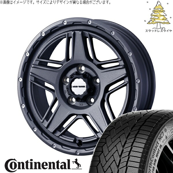 マツダ6 エルグランド 225/60R17 サマータイヤ ホイール 4本セット 新品 | コンチネンタル (Continental) ノースコンタクト NC7 × ウェッズ (WEDS) マッドヴァンス07 フリントグレー 17インチ 7J +40 5穴114.3