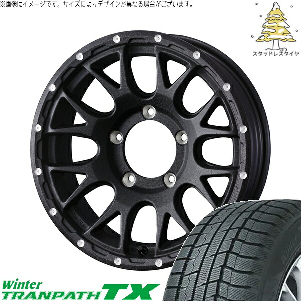 スズキ ジムニー JB64 JB23 JA22 JA12 215/70R16 サマータイヤ ホイール 4本セット 新品 | トーヨータイヤ (TOYO TIRE) ウィンタートランパス TX &times; ウェッズ (WEDS) マッドヴァンス08 フリントブラック 16インチ 5.5J +22 5穴139.7｜タイヤショップ オールテレーン