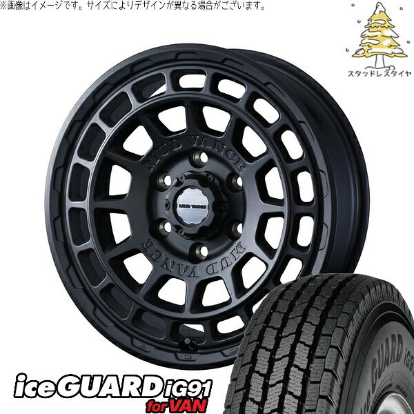 デリカD5 CX5 CX8 225/70R16 サマータイヤ ホイール 4本セット 新品 | ヨコハマタイヤ (YOKOHAMA) アイスガード91 IG91 × ウェッズ (WEDS) マッドヴァンスX タイプF フルマットブラック 16インチ 7J +35 5穴114.3
