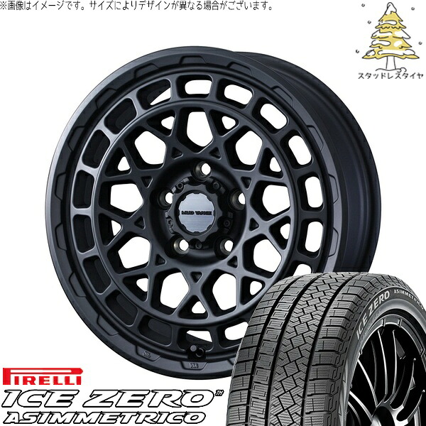レクサスGS レクサスIS 225/50R17 サマータイヤ ホイール 4本セット 新品 | ピレリ (PIRELLI) アイスゼロアシンメトリコ × ウェッズ (WEDS) マッドヴァンスX タイプM フルマットブラック 17インチ 7J +38 5穴114.3