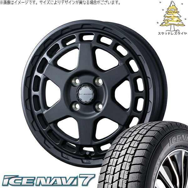 ハスラー デリカミニ ソリオ 165/65R14 サマータイヤ ホイール 4本セット 新品 | グッドイヤー (GOODYEAR) アイスナビ7 &times; ウェッズ (WEDS) マッドヴァンスX タイプS フルマットブラック 14インチ 4.5J +45 4穴100｜タイヤショップ オールテレーン 64,917円