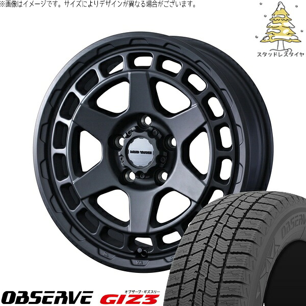 シエラ JB43 215/70R15 サマータイヤ ホイール 4本セット 新品 | トーヨータイヤ (TOYO TIRE) オブザーブ GIZ3 × ウェッズ (WEDS) マッドヴァンスX タイプS フルマットブラック 15インチ 6J ±0 5穴139.7