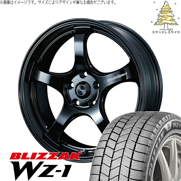 WRX STI GRB GRF GVB GVF 245/35R19 サマータイヤ ホイール 4本セット 新品 | ブリヂストン (BRIDGESTONE) ブリザック WZ-1 × ウェッズ (WEDS) ウェッズスポーツ RN05M グロスブラック 19インチ 8.5J +45 5穴114.3|タイヤショップ オールテレーン