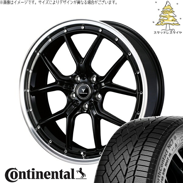 GN アウトランダー 235/60R18 サマータイヤ ホイール 4本セット 新品 | コンチネンタル (Continental) ノースコンタクト NC7 &times; ウェッズ (WEDS) ノヴァリス アセット S1 ブラック/リムポリッシュ 18インチ 8J +42 5穴114.3｜タイヤショップ オールテレーン 105,710円