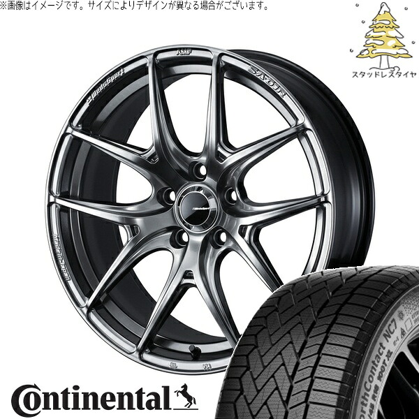 40ヴェルファイア 235/55R19 サマータイヤ ホイール 4本セット 新品 | コンチネンタル (Continental) ノースコンタクト NC7 × ウェッズ (WEDS) ウェッズスポーツ SA01R プラチナシルバーブラック 19インチ 8.5J +38 5穴120|タイヤショップ オールテレーン