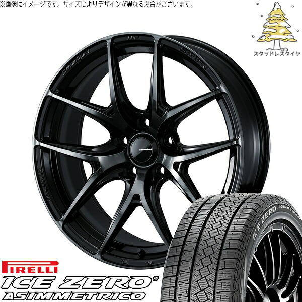 30アルファード 235/50R18 サマータイヤ ホイール 4本セット 新品 | ピレリ (PIRELLI) アイスゼロアシンメトリコ × ウェッズ (WEDS) ウェッズスポーツ SA01R ウォースブラッククリアー 18インチ 8.5J +45 5穴114.3|タイヤショップ オールテレーン