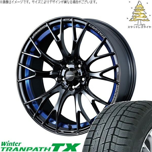 T33エクストレイル 235/60R18 サマータイヤ ホイール 4本セット 新品 | トーヨータイヤ (TOYO TIRE) ウィンタートランパス TX × ウェッズ (WEDS) ウェッズスポーツ SA20R ブルーライトクローム2 18インチ 7.5J +35 5穴114.3