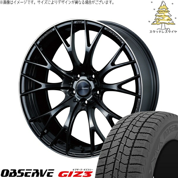トヨタ 60プリウス 195/50R19 サマータイヤ ホイール 4本セット 新品 | トーヨータイヤ (TOYO TIRE) オブザーブ GIZ3 × ウェッズ (WEDS) ウェッズスポーツ SA20R メタルブラックF 19インチ 8.5J +45 5穴114.3