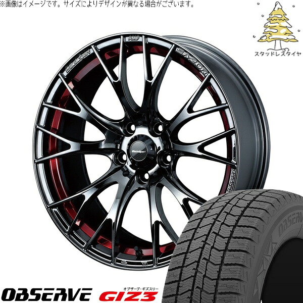 GR86 スバル BRZ 225/40R18 サマータイヤ ホイール 4本セット 新品 | トーヨータイヤ (TOYO TIRE) オブザーブ GIZ3 × ウェッズ (WEDS) ウェッズスポーツ SA20R レッドライトクローム 18インチ 8.5J +45 5穴100|タイヤショップ オールテレーン