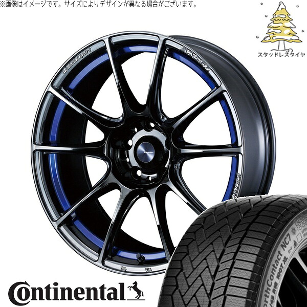 R33 R34 GT-R 245/40R18 サマータイヤ ホイール 4本セット 新品 | コンチネンタル (Continental) ノースコンタクト NC7 &times; ウェッズ (WEDS) ウェッズスポーツ SA25R ブルーライトクローム2 18インチ 9.5J +12 5穴114.3｜タイヤショップ オールテレーン