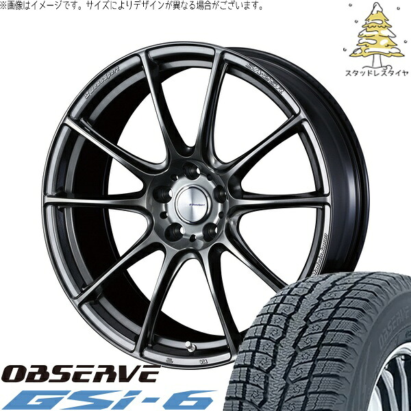 ZR-V クロストレック 225/55R18 サマータイヤ ホイール 4本セット 新品 | トーヨータイヤ (TOYO TIRE) オブザーブ Gsi-6 &times; ウェッズ (WEDS) ウェッズスポーツ SA25R プラチナシルバーブラック 18インチ 8J +45 5穴114.3｜タイヤショップ オールテレーン