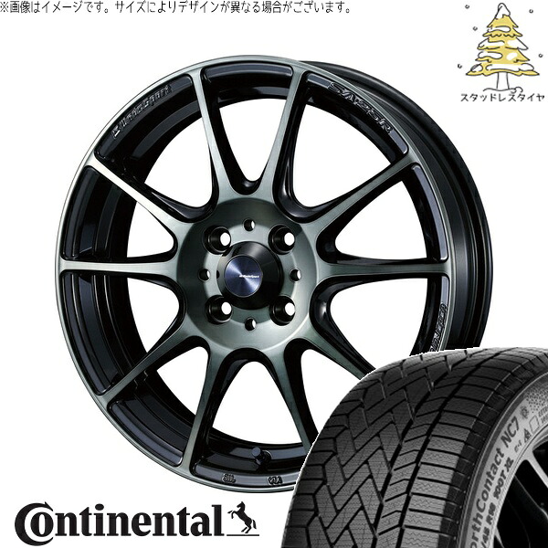 ライズ ロッキー ガソリン車 215/65R16 サマータイヤ ホイール 4本セット 新品 | コンチネンタル (Continental) ノースコンタクト NC7 × ウェッズ (WEDS) ウェッズスポーツ SA25R ウォースブラッククリアー 16インチ 6.5J +38 4穴100