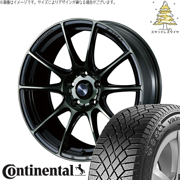 トヨタ シエンタ 170系 195/50R16 サマータイヤ ホイール 4本セット 新品 | コンチネンタル (Continental) バイキングコンタクト7 × ウェッズ (WEDS) ウェッズスポーツ SA25R ウォースブラッククリアー 16インチ 7J +48 5穴100|タイヤショップ オールテレーン