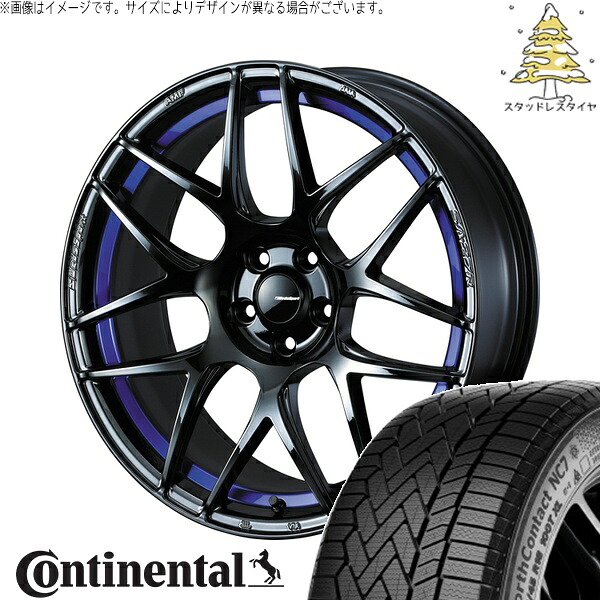GRヤリス GRカローラ GTR 245/40R18 サマータイヤ ホイール 4本セット 新品 | コンチネンタル (Continental) ノースコンタクト NC7 &times; ウェッズ (WEDS) ウェッズスポーツ SA27R ブルーライトクローム2 18インチ 9.5J +38 5穴114.3｜タイヤショップ オールテレーン 176,550円