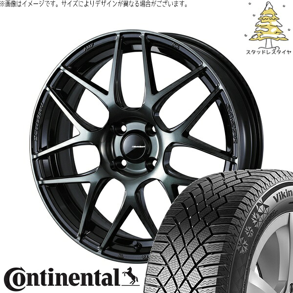 キューブ カローラフィールダー 195/55R16 サマータイヤ ホイール 4本セット 新品 | コンチネンタル (Continental) バイキングコンタクト7 × ウェッズ (WEDS) ウェッズスポーツ SA27R ウォースブラッククリアー 16インチ 6.5J +42 4穴100|タイヤショップ オールテレーン