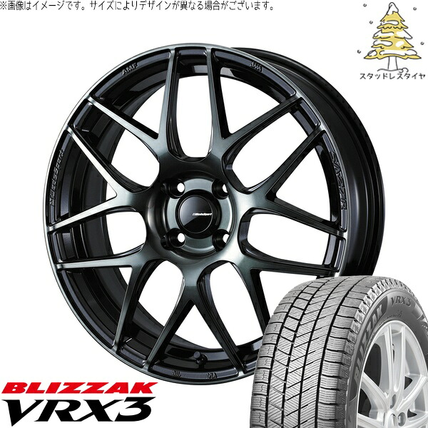 ノートオーラ 195/65R15 サマータイヤ ホイール 4本セット 新品 | ブリヂストン (BRIDGESTONE) ブリザック VRX3 × ウェッズ (WEDS) ウェッズスポーツ SA27R ウォースブラッククリアー 15インチ 6J +48 4穴100