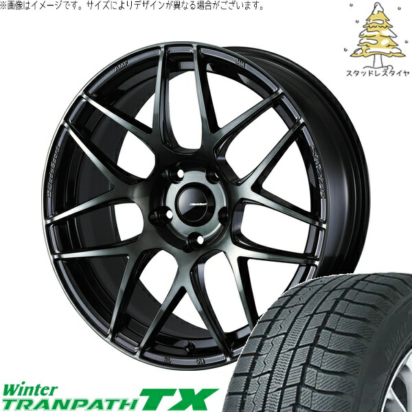 XV フォレスター 225/55R18 サマータイヤ ホイール 4本セット 新品 | トーヨータイヤ (TOYO TIRE) ウィンタートランパス TX × ウェッズ (WEDS) ウェッズスポーツ SA27R ウォースブラッククリアー 18インチ 7.5J +45 5穴100