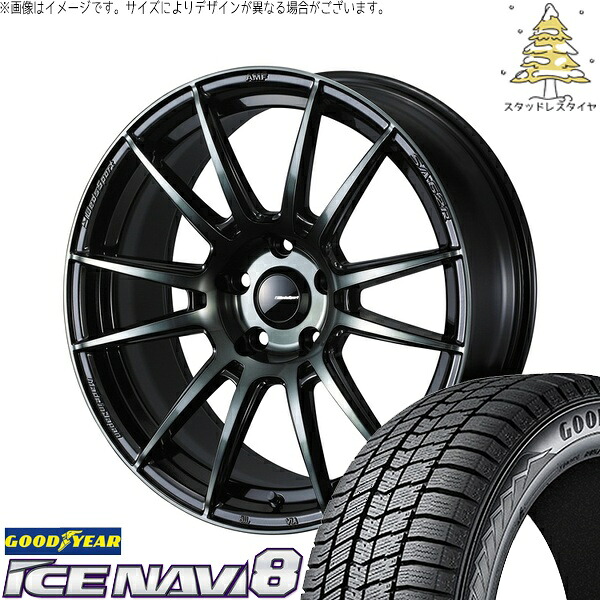 トヨタ 60プリウス 195/60R17 サマータイヤ ホイール 4本セット 新品 | グッドイヤー (GOODYEAR) アイスナビ8 × ウェッズ (WEDS) ウェッズスポーツ SA62R ウォースブラッククリアー 17インチ 7J +40 5穴114.3|タイヤショップ オールテレーン
