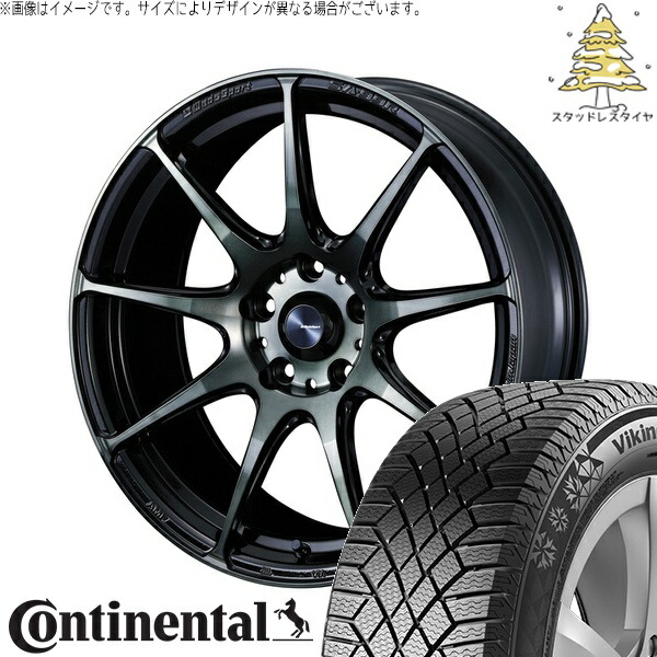 T33エクストレイル 235/60R18 サマータイヤ ホイール 4本セット 新品 | コンチネンタル (Continental) バイキングコンタクト7 × ウェッズ (WEDS) ウェッズスポーツ SA99R ウォースブラッククリアー 18インチ 7.5J +35 5穴114.3|タイヤショップ オールテレーン