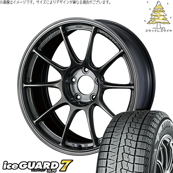 GN アウトランダー 235/60R18 サマータイヤ ホイール 4本セット 新品 | ヨコハマタイヤ (YOKOHAMA) アイスガードセブン IG70 × ウェッズ (WEDS) ウェッズスポーツ TC-105X EJチタン 18インチ 8J +35 5穴114.3|タイヤショップ オールテレーン