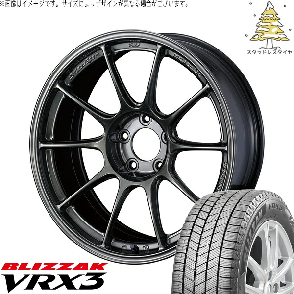 WRX GRヤリス 245/40R18 サマータイヤ ホイール 4本セット 新品 | ブリヂストン (BRIDGESTONE) ブリザック VRX3 × ウェッズ (WEDS) ウェッズスポーツ TC-105X EJチタン 18インチ 8J +45 5穴114.3