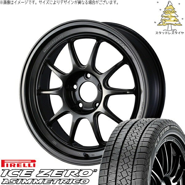 マツダ6 カローラクロス 225/50R18 サマータイヤ ホイール 4本セット 新品 | ピレリ (PIRELLI) アイスゼロアシンメトリコ × ウェッズ (WEDS) ウェッズスポーツ TC-105X DSR EJチタン 18インチ 8.5J +43 5穴114.3