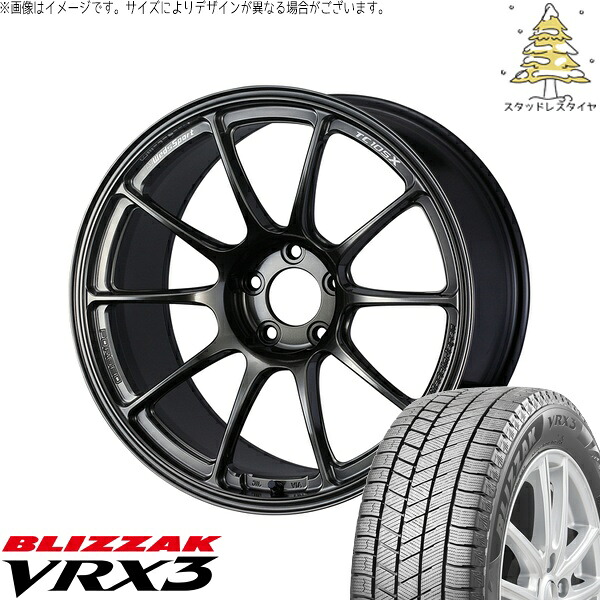 GRカローラ ヤリス 235/40R18 サマータイヤ ホイール 4本セット 新品 | ブリヂストン (BRIDGESTONE) ブリザック VRX3 &times; ウェッズ (WEDS) ウェッズスポーツ TC-105X FORGED EJチタン 18インチ 8.5J +32 5穴114.3｜タイヤショップ オールテレーン