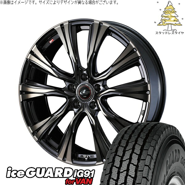 フォレスター 225/70R16 サマータイヤ ホイール 4本セット 新品 | ヨコハマタイヤ (YOKOHAMA) アイスガード91 IG91 × ウェッズ (WEDS) レオニス VR パールブラックミラーカット/チタントップ 16インチ 6.5J +42 5穴100