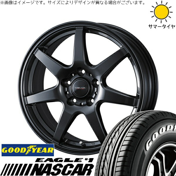 オデッセイ 215/60R17 サマータイヤ ホイール 4本セット 新品 | グッドイヤー (GOODYEAR) イーグル ナスカー × ウェッズ (WEDS) ヴェルヴァ ワンダー ディープメタル 17インチ 7J +53 5穴114.3