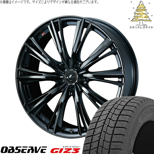 トヨタ 60プリウス 195/60R17 サマータイヤ ホイール 4本セット 新品 | トーヨータイヤ (TOYO TIRE) オブザーブ GIZ3 × ウェッズ (WEDS) レオニス WX ブラックメタルコート1 17インチ 7J +42 5穴114.3|タイヤショップ オールテレーン