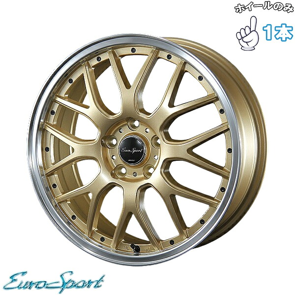 新品 アルミホイール 1本 17インチ | ブレスト (BLEST) ユーロスポーツ タイプ815 セミグロスゴールド 7J +48 5穴100｜タイヤショップ オールテレーン