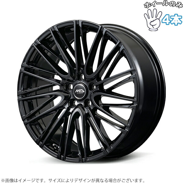 新品 アルミホイール 4本セット 18インチ | エムアイディー (MID) MIDホイール レフィナーダ モーション6 グロスブラック 8J +45 5穴114.3