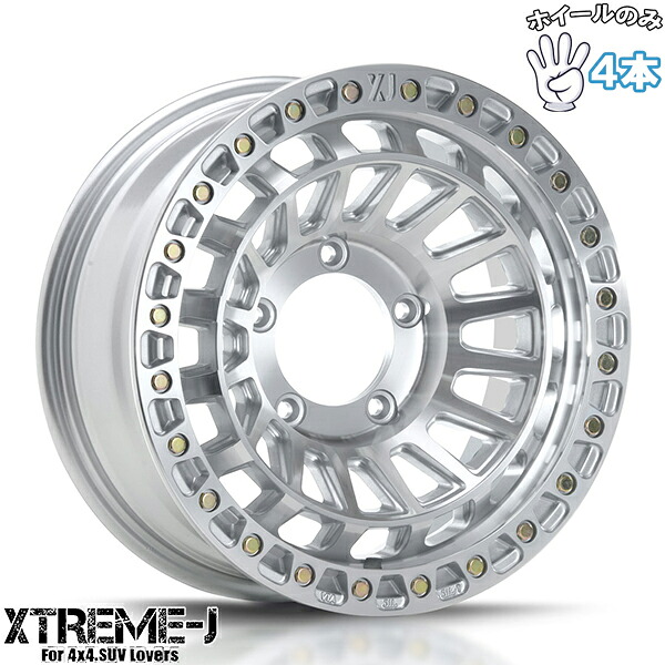 新品 アルミホイール 4本セット 16インチ | エムエルジェイ (MLJ) XTREME-J XJ08 グロスマシンド 6J -5 5穴139.7