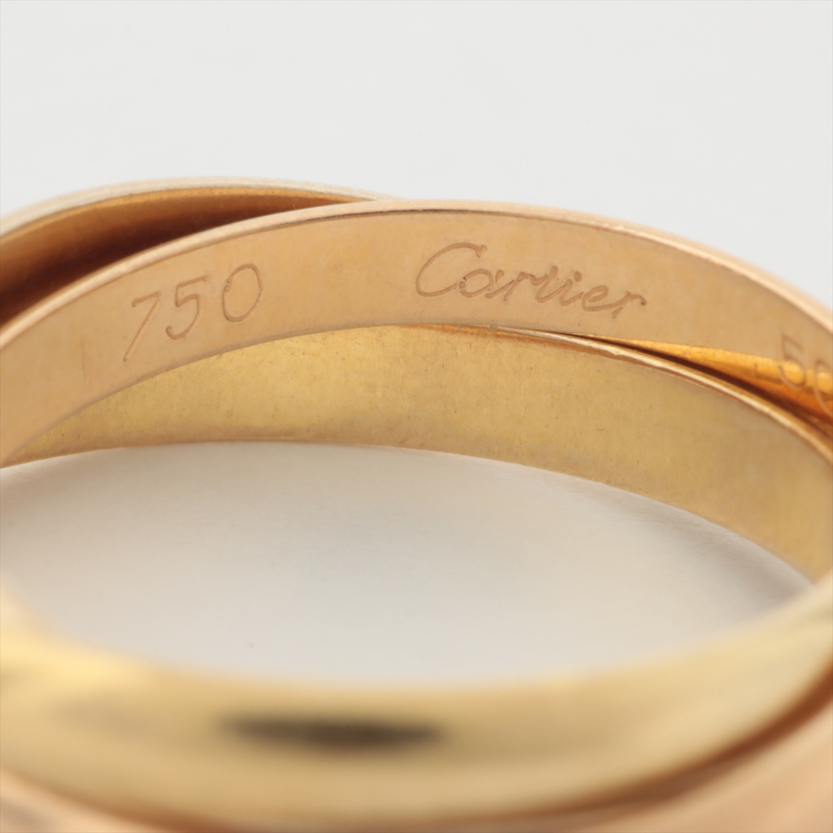 最高の品質 Cartier カルティエ トリニティリング 750WG/YG/PG 50.5号