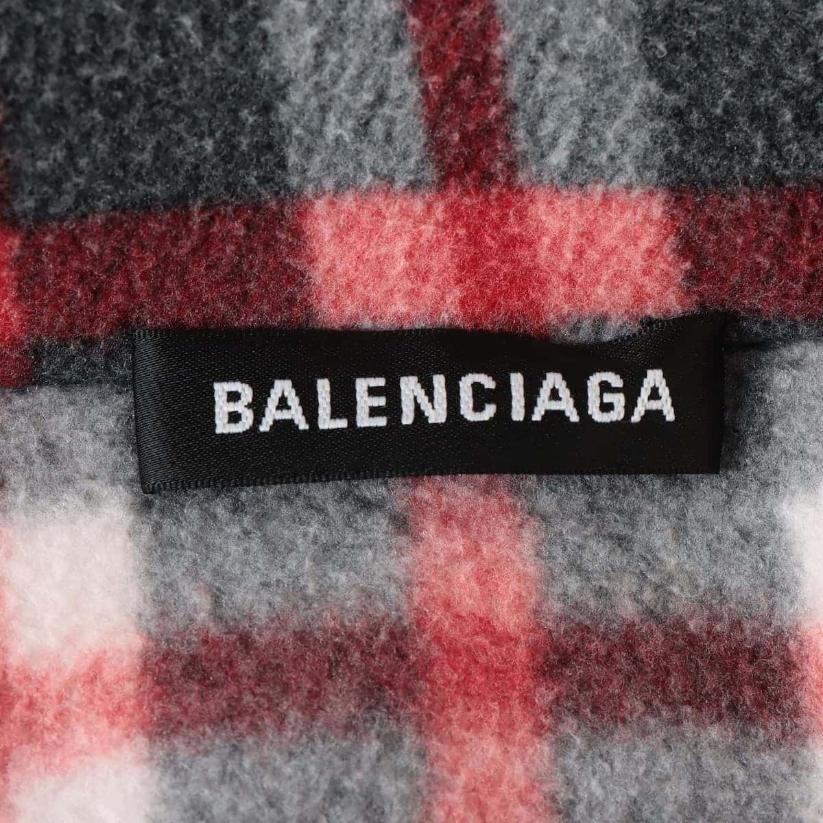 中古 BALENCIAGA ウールチェックコート ジャケット/アウター ステン