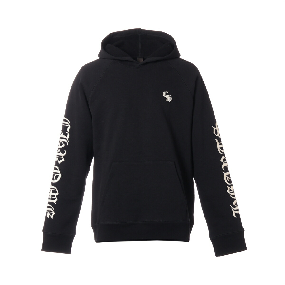 クロムハーツ ワイノット クロスパッチ ジップパーカー CHROME HEARTS Y NOT 3 Cemetery Cross Patch Zip Up Hoodie